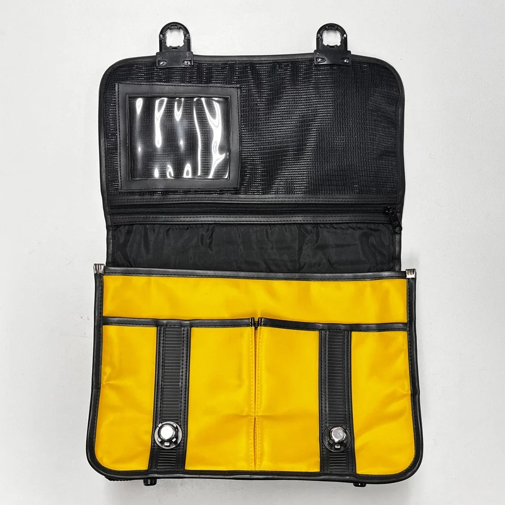 1988 Vintage Snoopy Sally Peanuts Backpack‎ Briefcase Yellow Nylon Kids Japan
